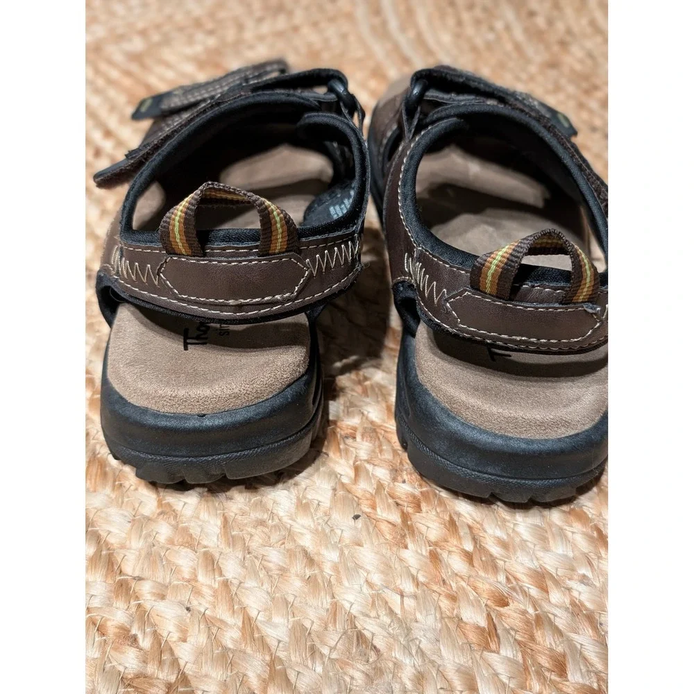Thom McAn Daniel Brown Mens Sandals Brown Adjustable Straps Size 7M